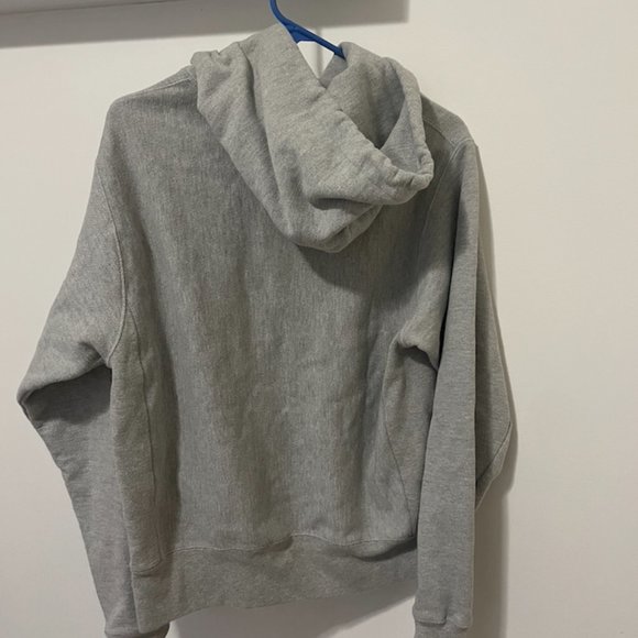 Champion Reverse Weave Hoodie in Oxford Grey, C Logo - Picture 3 of 5